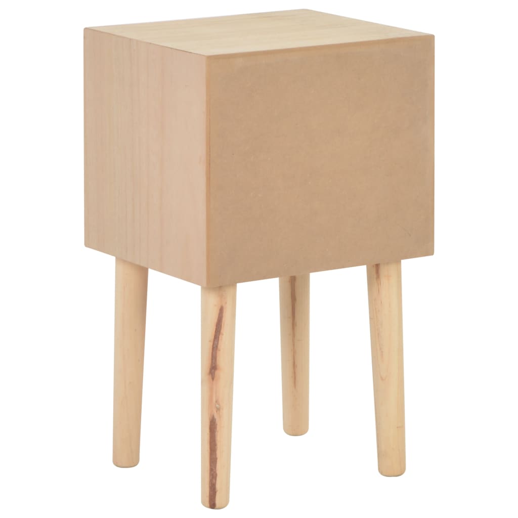 Sängbord med 2 lådor 30x25x49,5 cm massiv furu