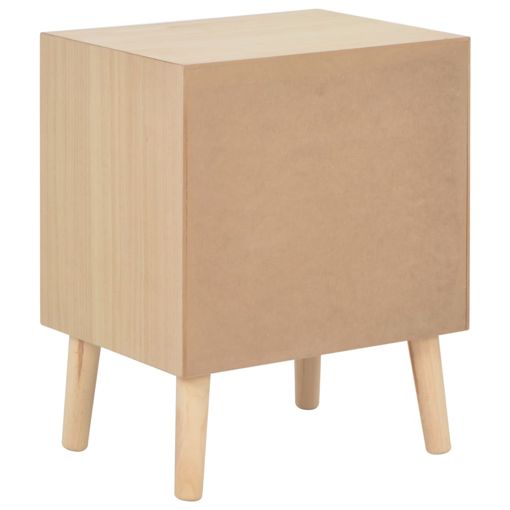 Sängbord med 2 lådor 40x30x49,5 cm massiv furu