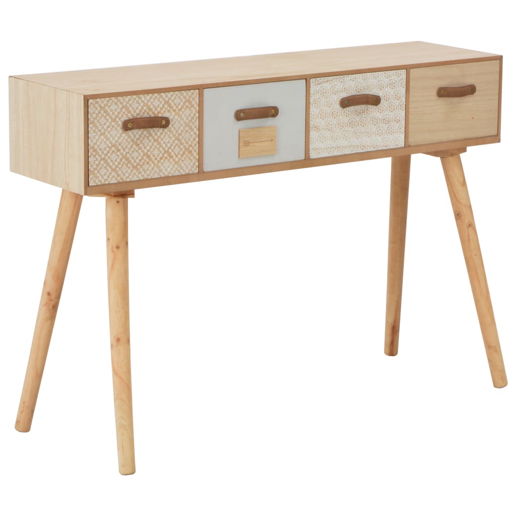 Avlastningsbord Konsollbord Trä med 4 lådor 110x30x75 cm massiv furu