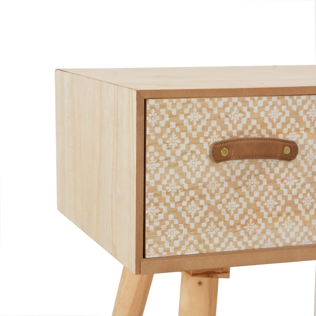 Avlastningsbord Konsollbord Trä med 4 lådor 110x30x75 cm massiv furu