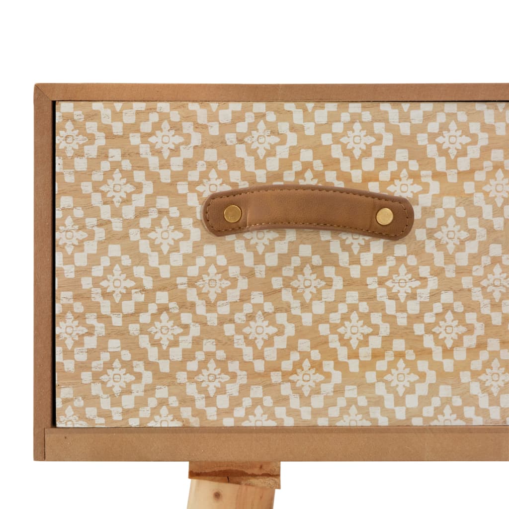 Avlastningsbord Konsollbord Trä med 4 lådor 110x30x75 cm massiv furu