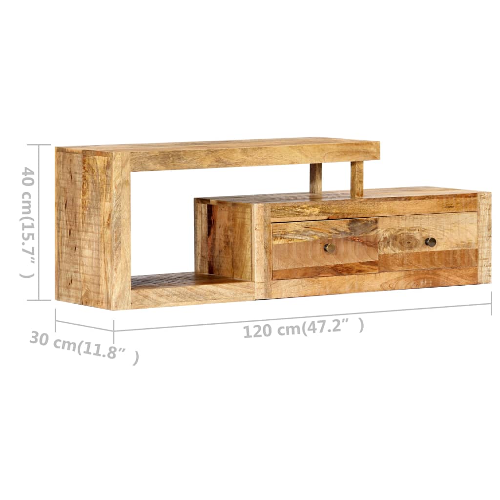 TV-bänk 120x30x40 cm massivt mangoträ