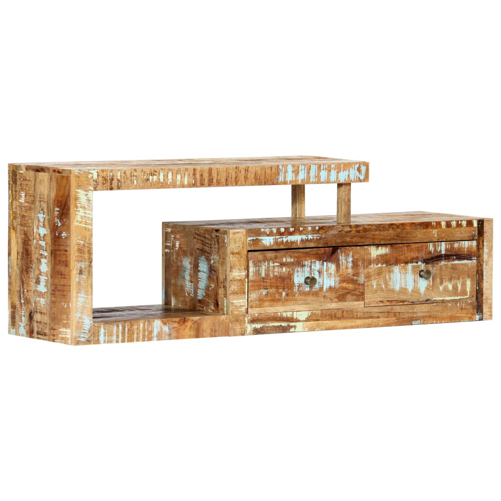 TV-bänk 120x30x40 cm massivt återvunnet trä