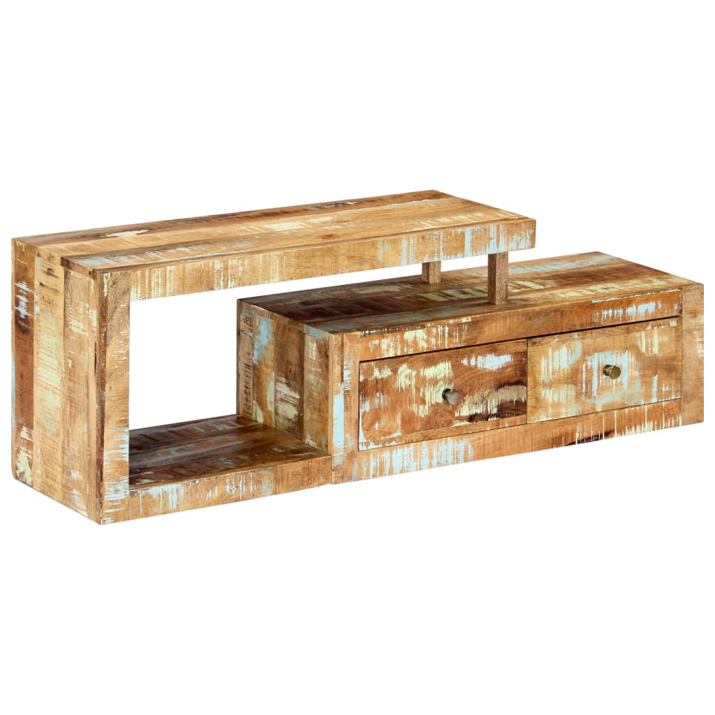 TV-bänk 120x30x40 cm massivt återvunnet trä