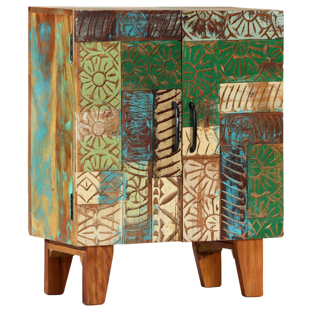 Skänk Trä Handsnidad 60x30x75 cm massivt återvunnet trä