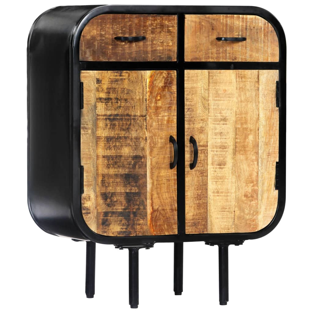 Skänk Trä 60x30x75 cm massivt mangoträ och järn