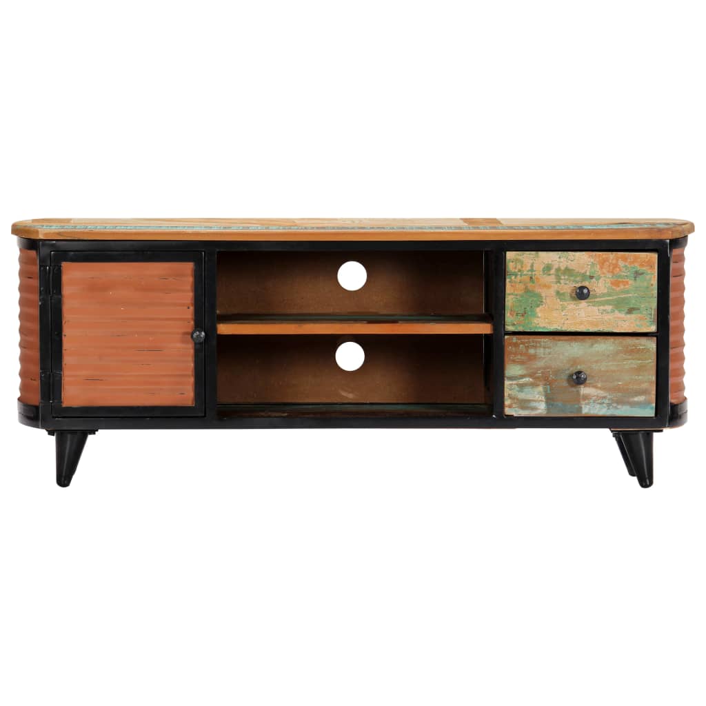TV-bänk 120x30x45 cm massivt återvunnet trä