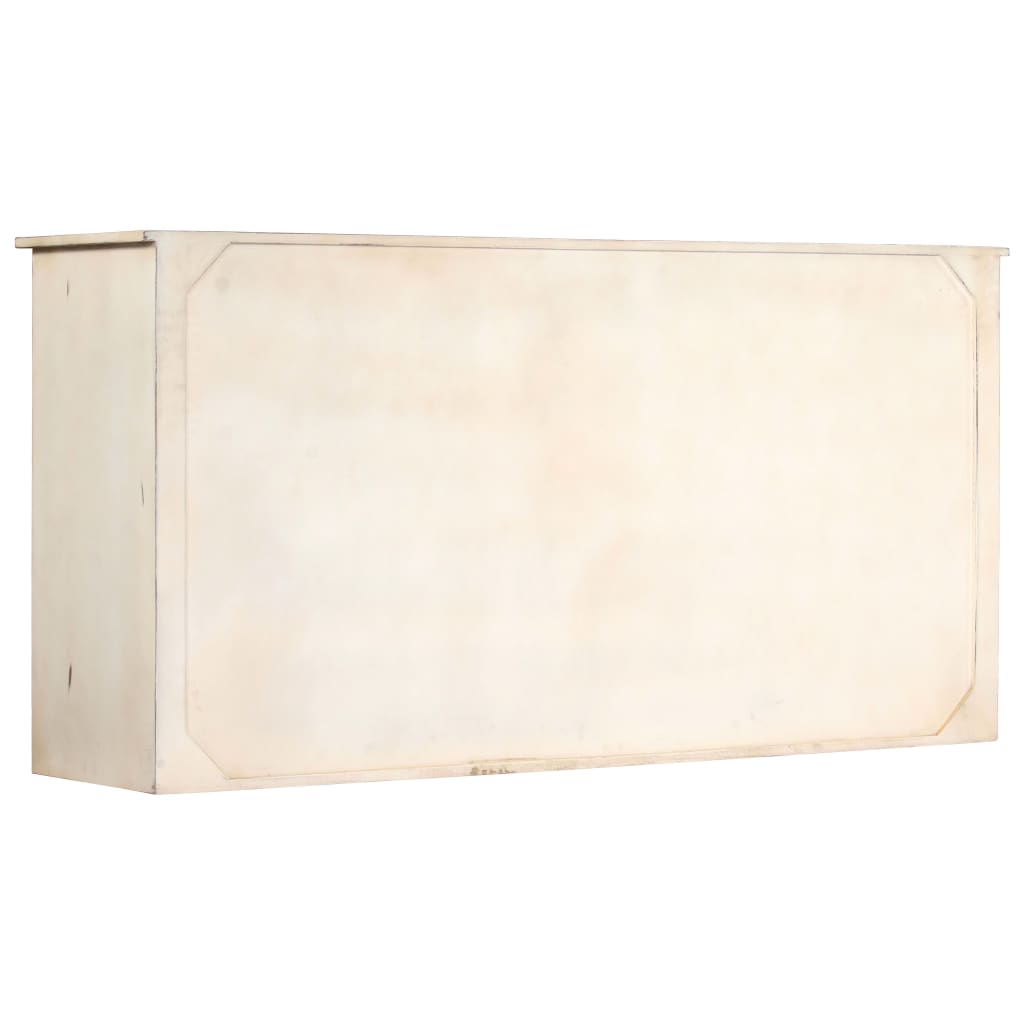 Skänk Vit 160x40x80 cm massivt mangoträ