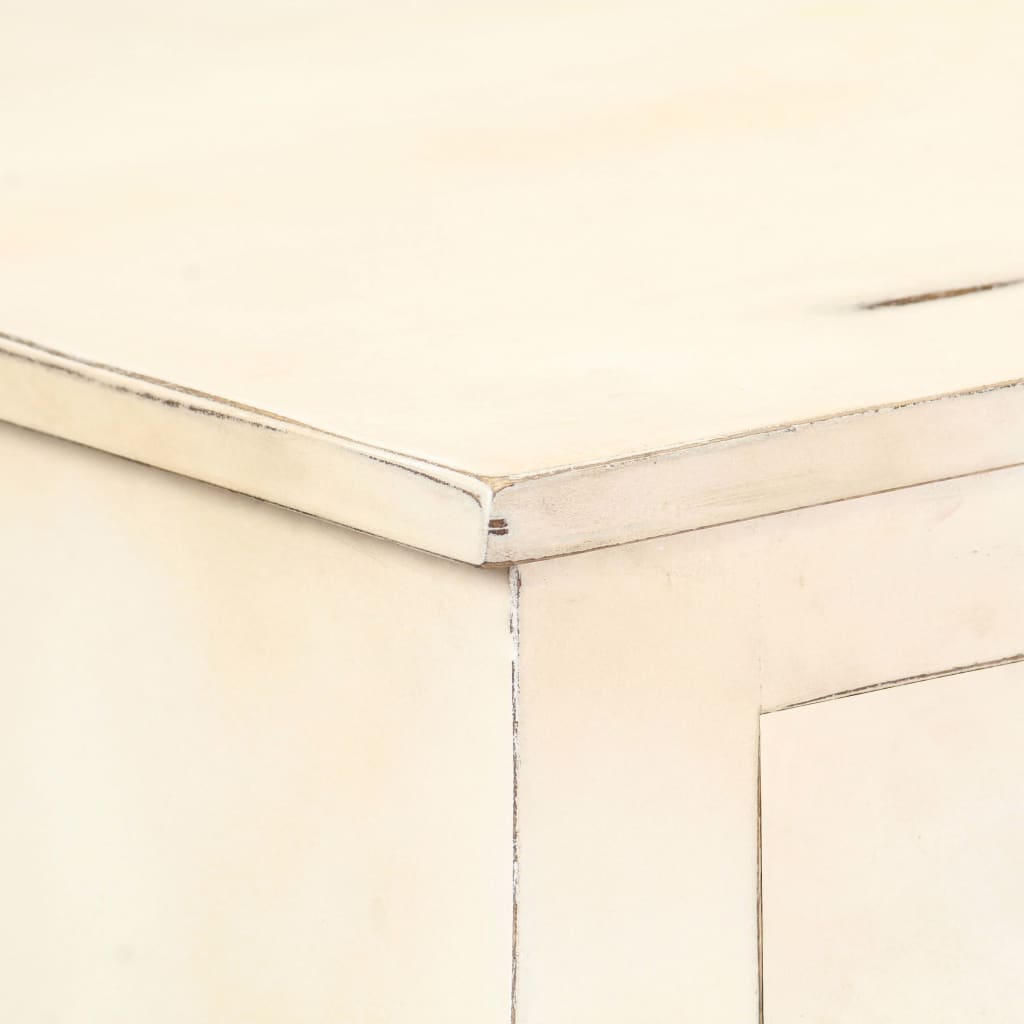 Skänk Vit 160x40x80 cm massivt mangoträ