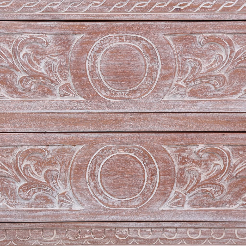 Skänk Trä med 2 lådor 90x30x60 cm massiv mahogny