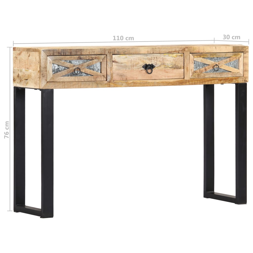 Avlastningsbord Konsollbord Trä 110x30x76 cm massivt mangoträ