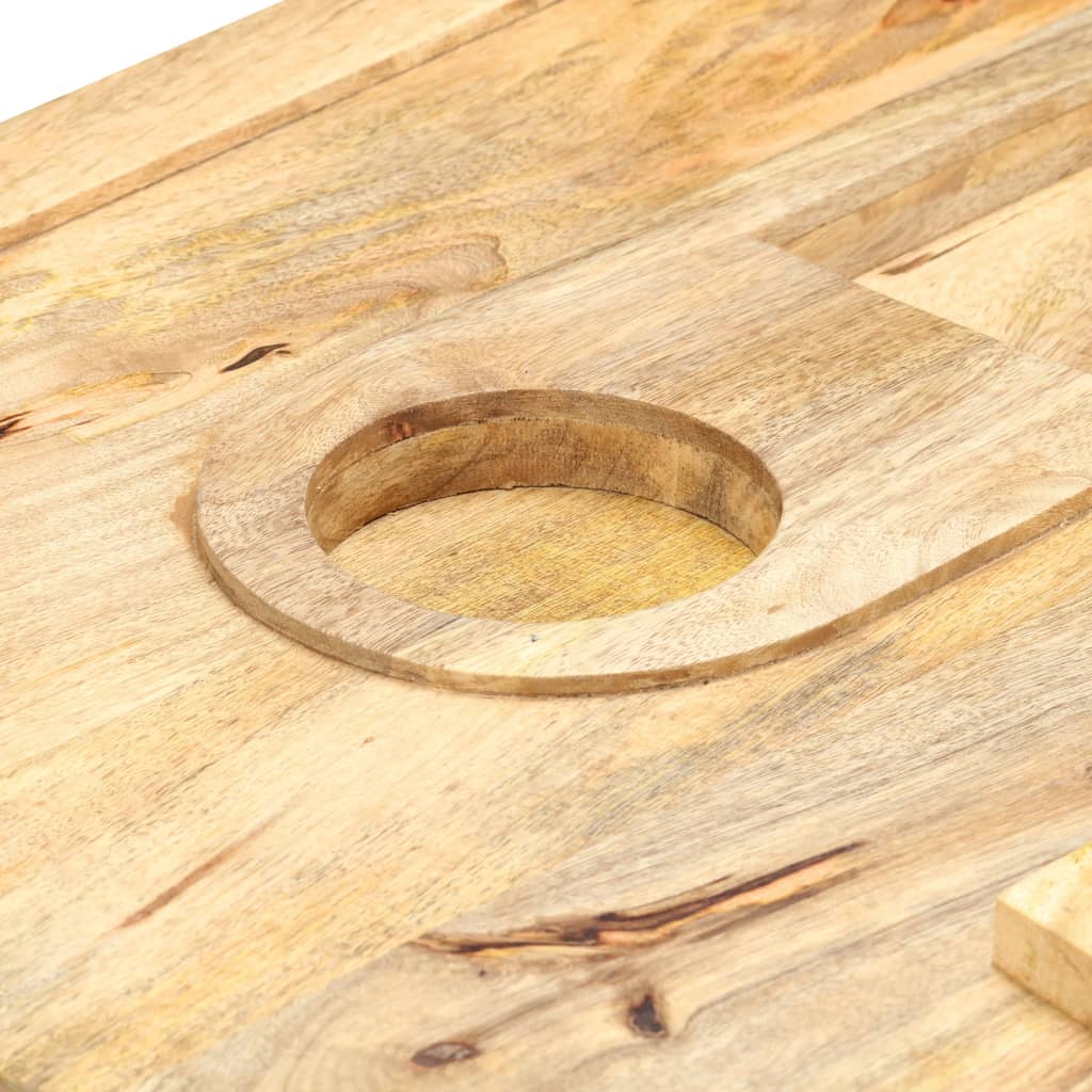 Soffbord Trä kassettband 100x52x45 cm massivt mangoträ