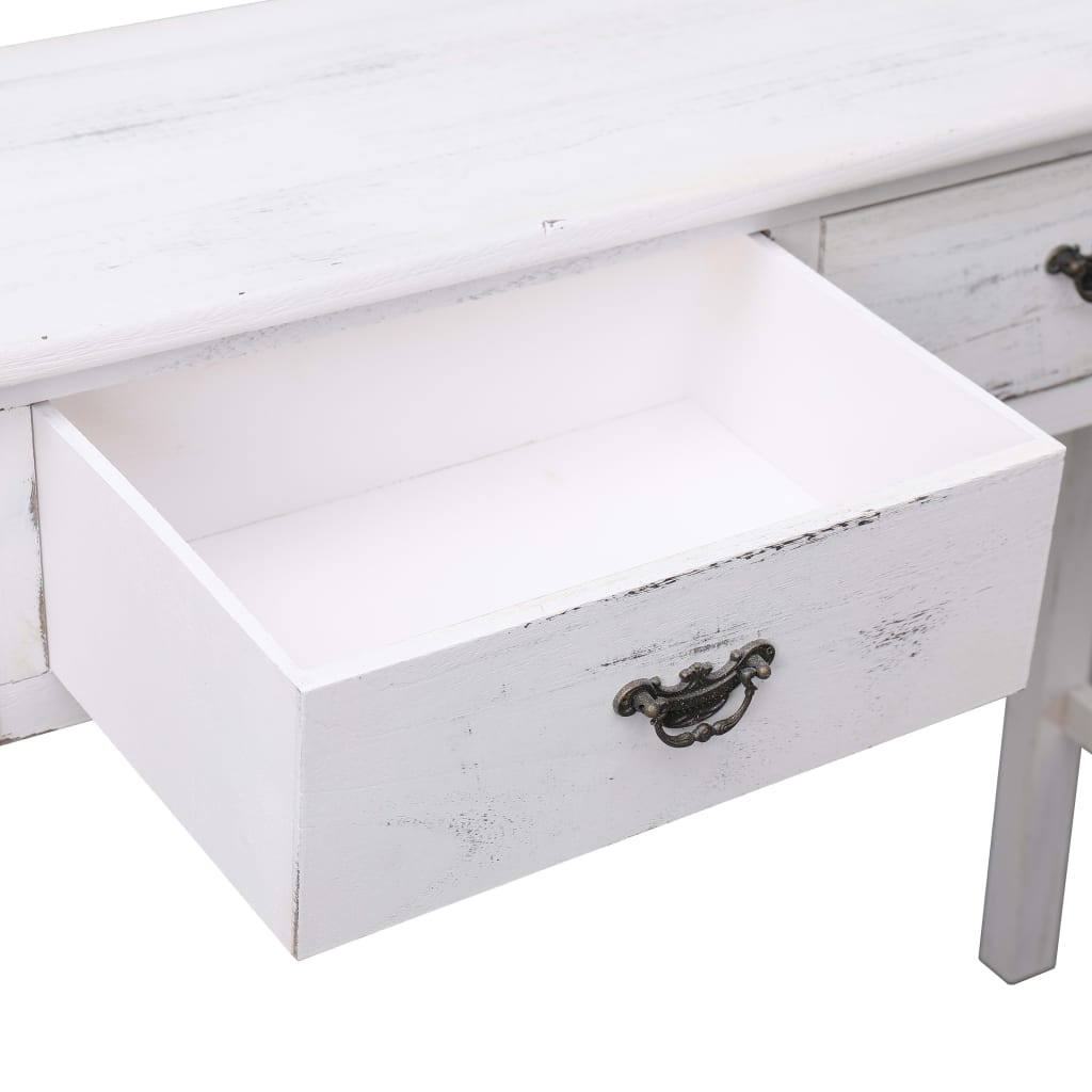 Avlastningsbord antikvit 90x30x77 cm trä
