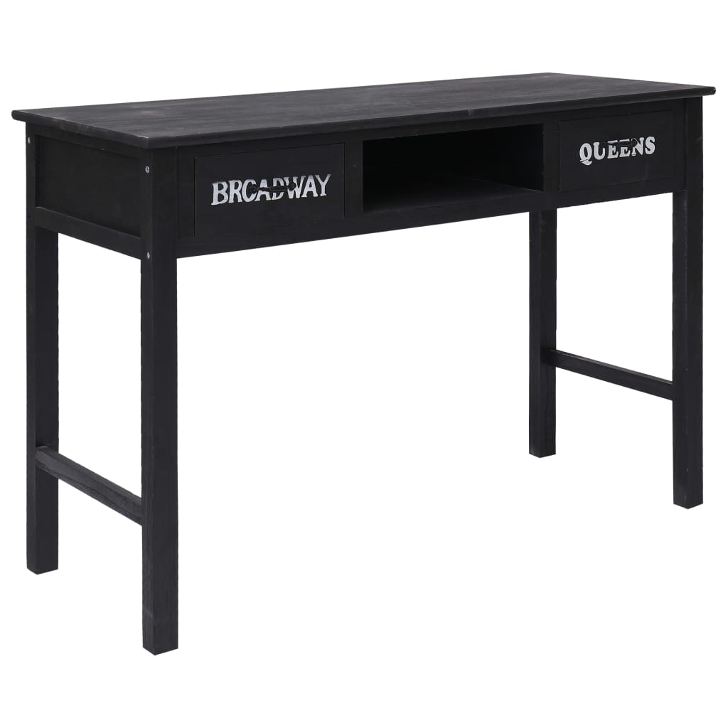 Avlastningsbord Konsollbord Svart 110x45x76 cm trä