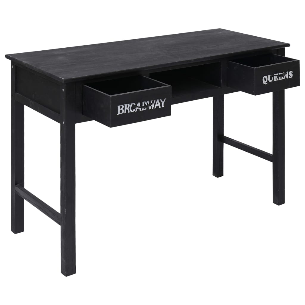 Avlastningsbord Konsollbord Svart 110x45x76 cm trä