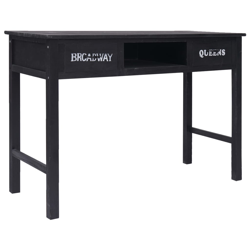 Avlastningsbord Konsollbord Svart 110x45x76 cm trä