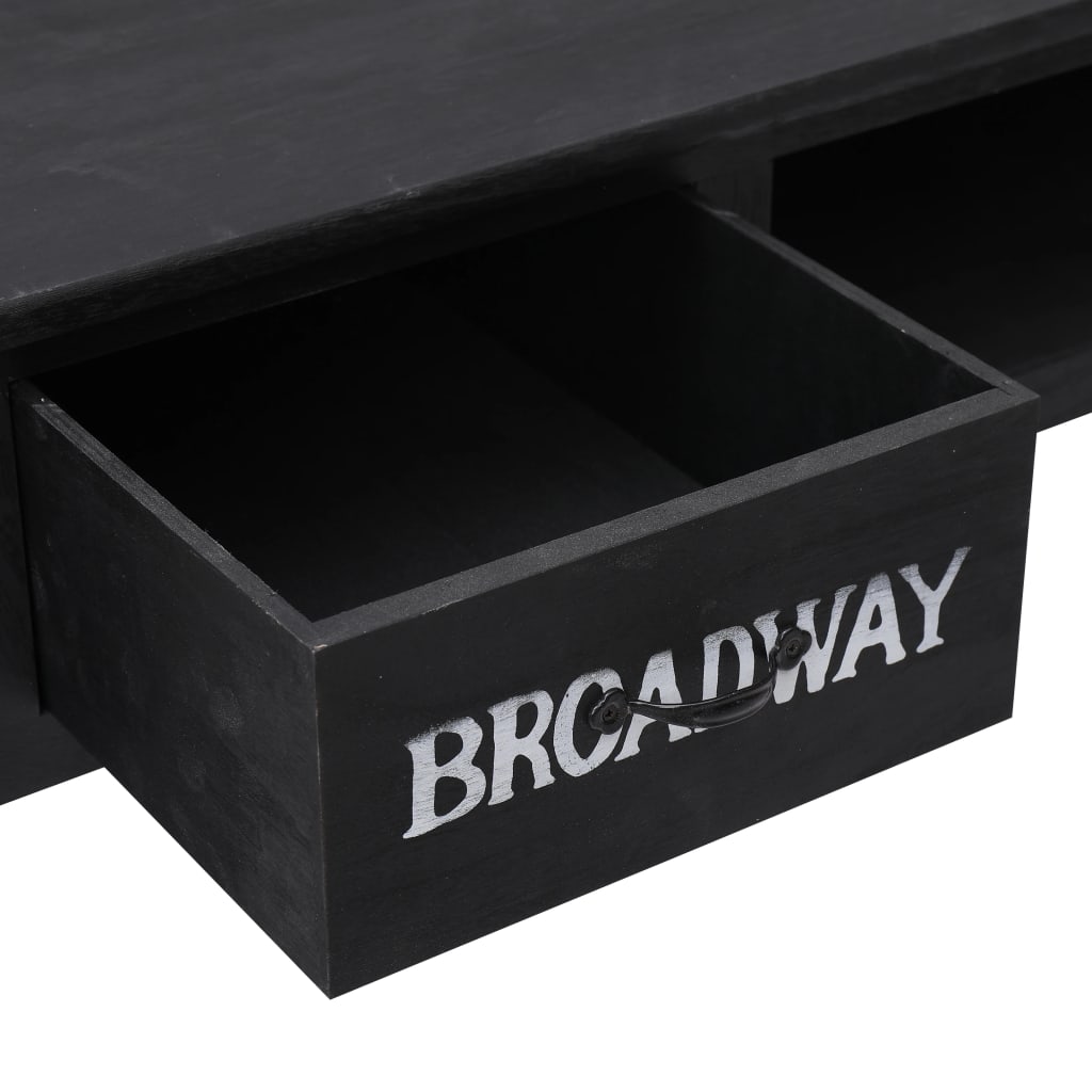 Avlastningsbord Konsollbord Svart 110x45x76 cm trä