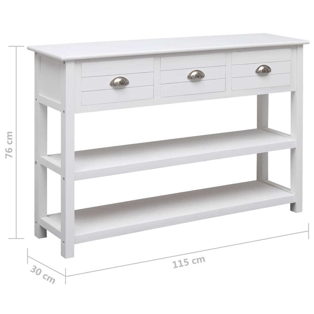 Skänk Vit 115x30x76 cm trä