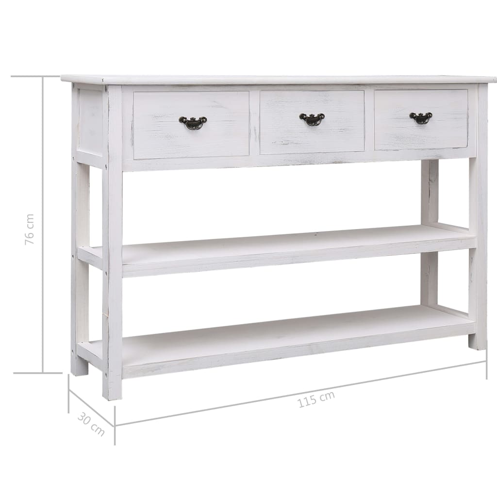 Skänk Vit 115x30x76 cm trä