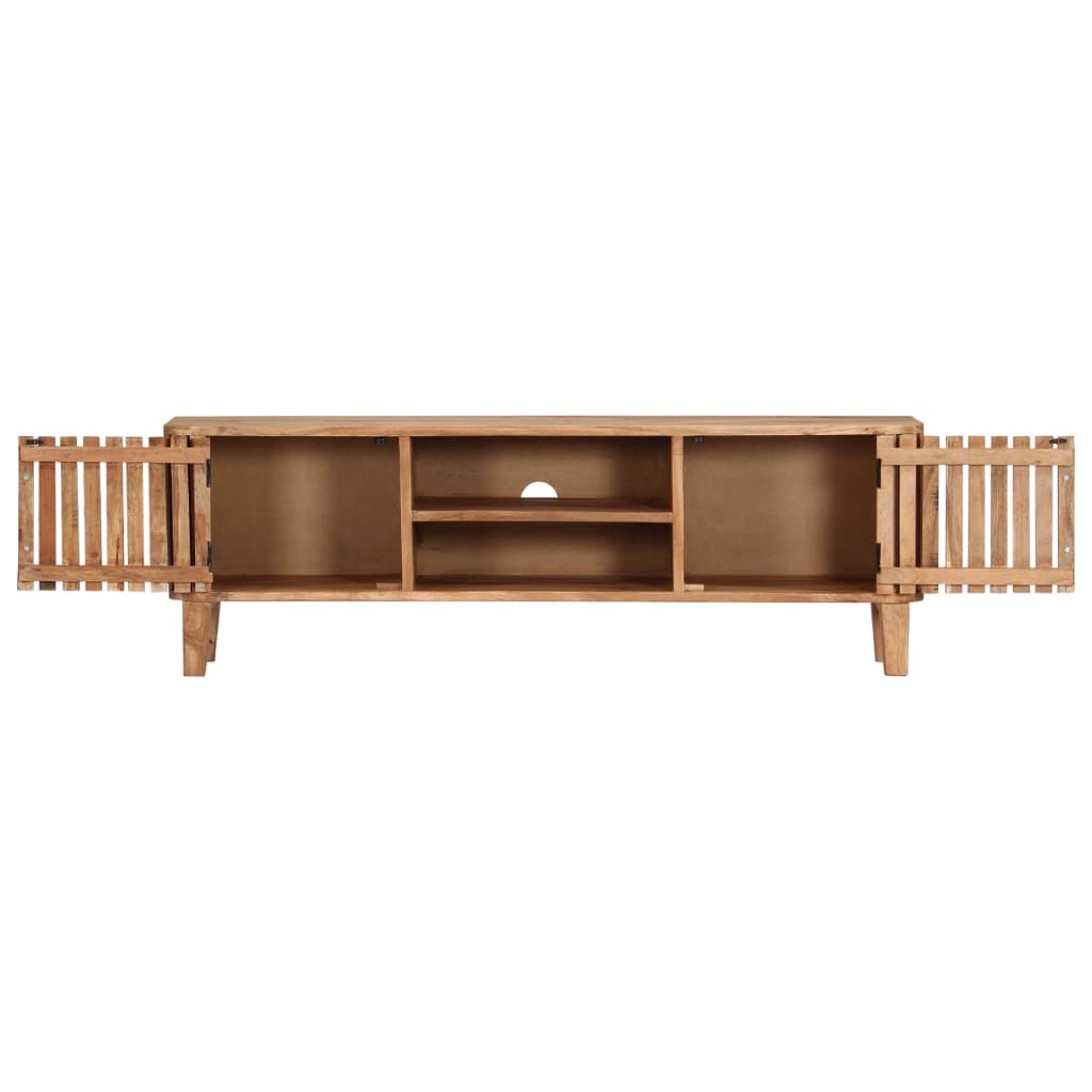 TV-bänk 130x30x45 cm massivt akaciaträ