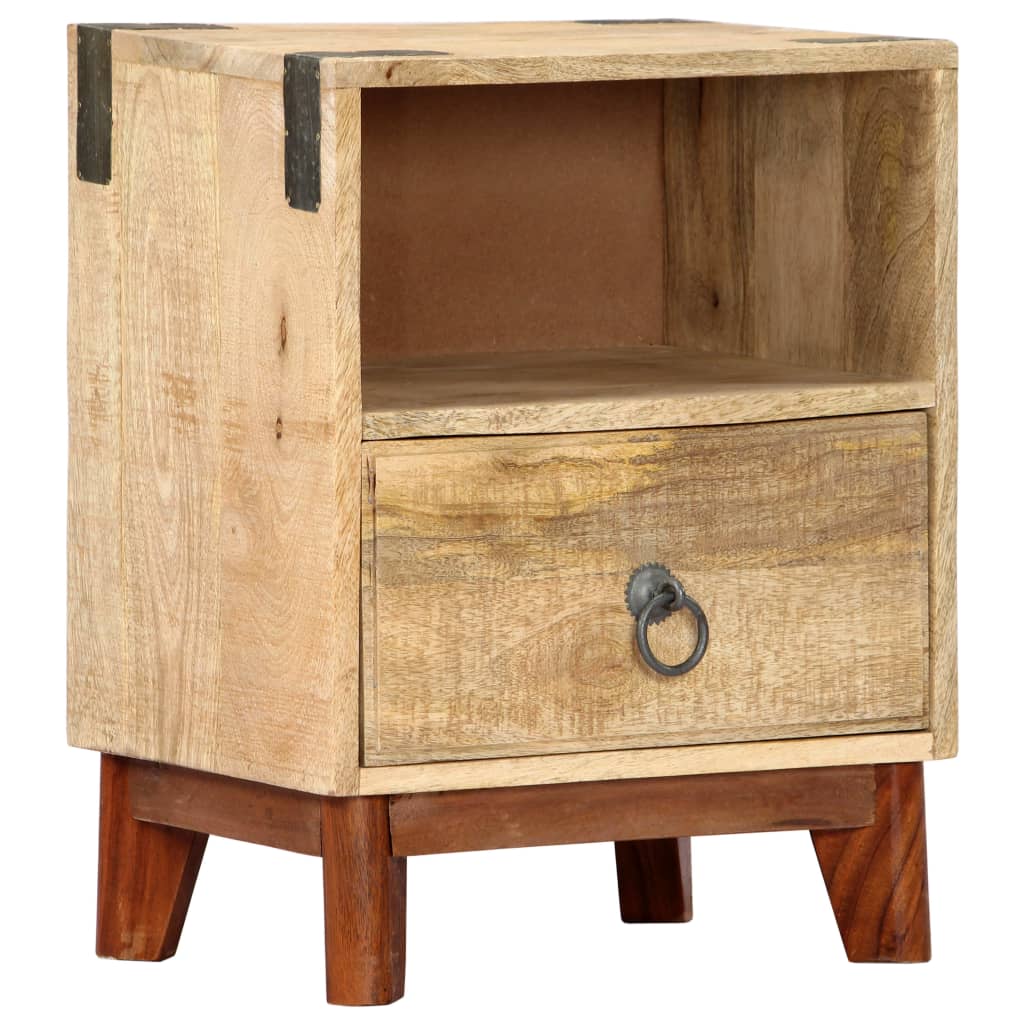 Sängbord Nattduksbord Trä 40x30x52 cm massivt robust mangoträ