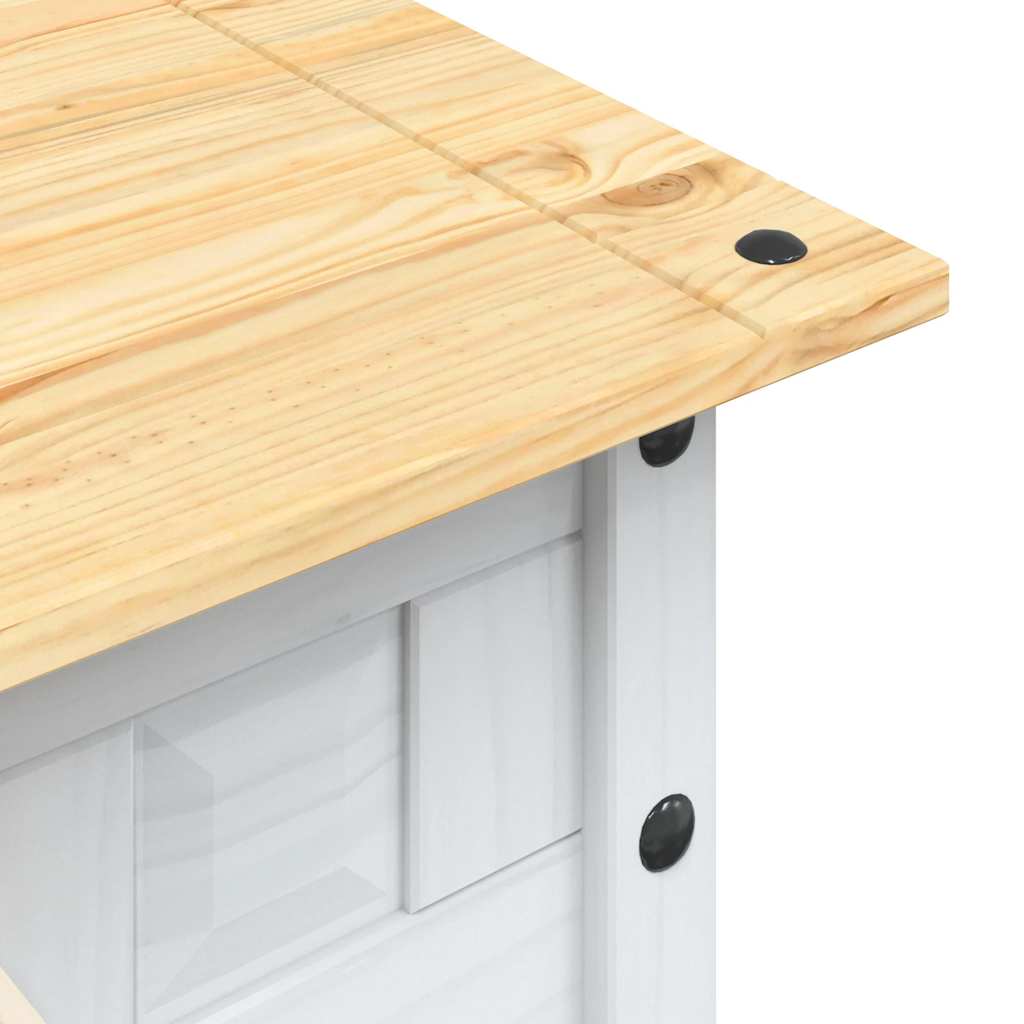 Soffbord Vit mexikansk coronastil furu 100x55x44 cm