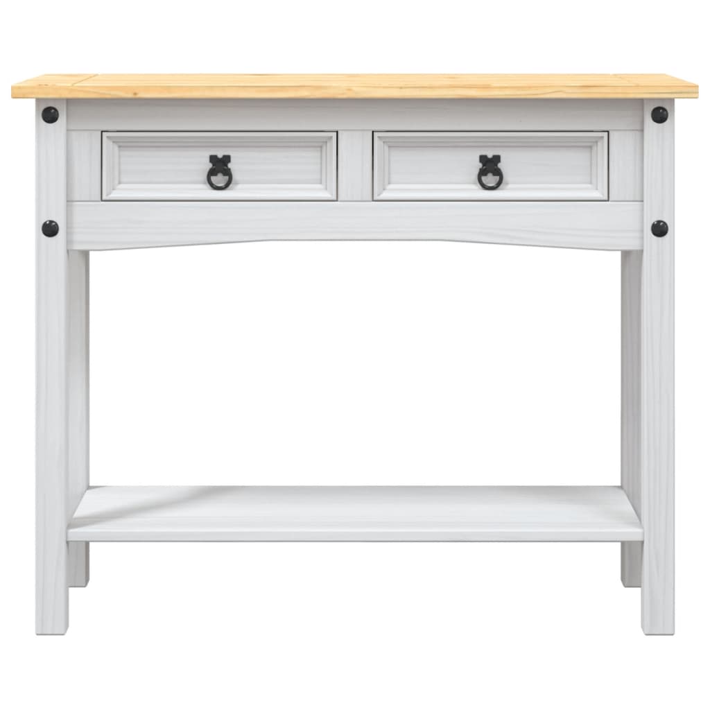 Avlastningsbord Konsollbord Vit mexikansk Coronastil furu 90x34,5x73 cm