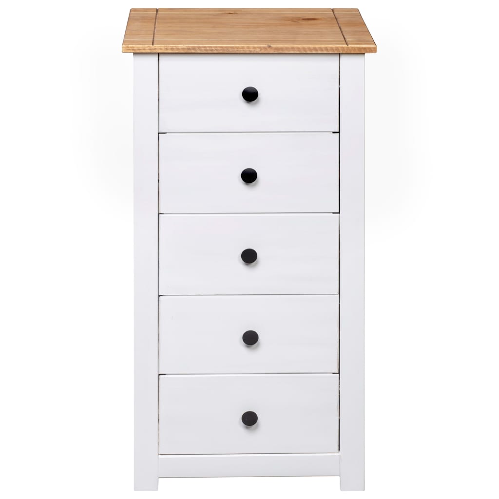 Byrå vit 46x40x89 cm furu panama