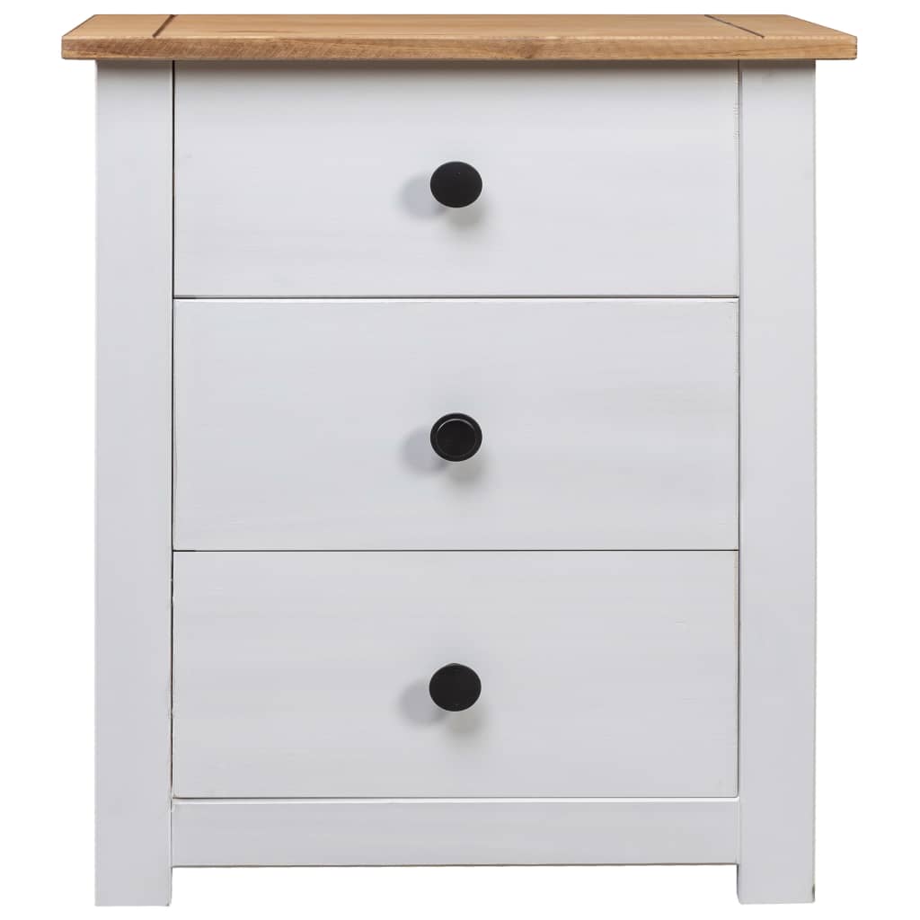 Sängbord Nattduksbord Vit 46x40x57 cm furu panama