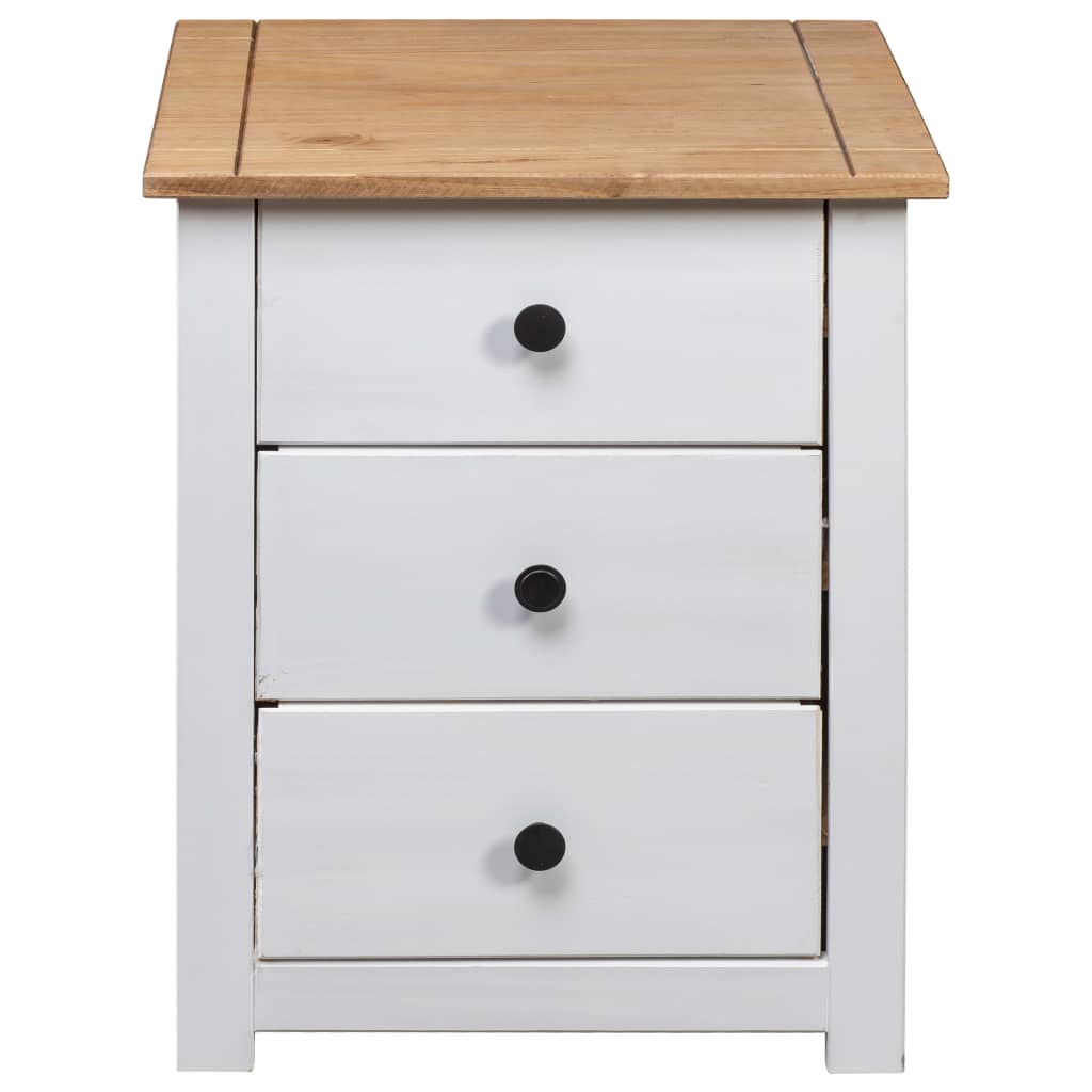 Sängbord Nattduksbord Vit 46x40x57 cm furu panama