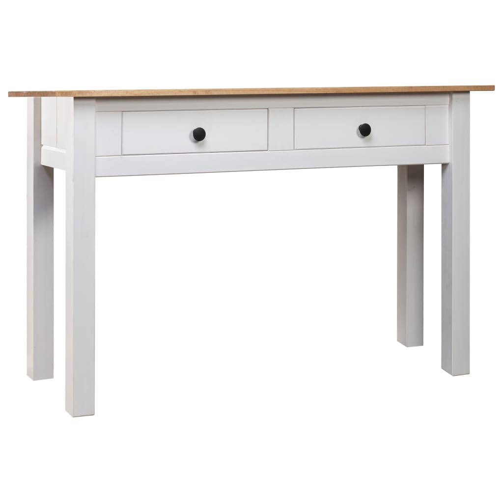 Avlastningsbord Konsollbord Vit 110x40x72 cm massiv furu panama