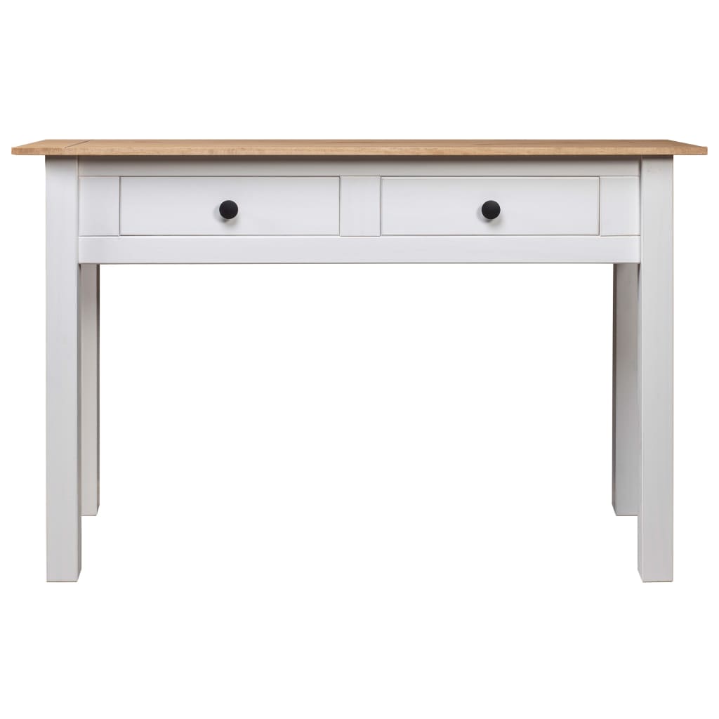 Avlastningsbord Konsollbord Vit 110x40x72 cm massiv furu panama