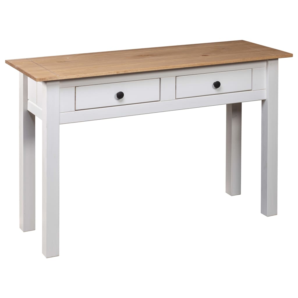 Avlastningsbord Konsollbord Vit 110x40x72 cm massiv furu panama