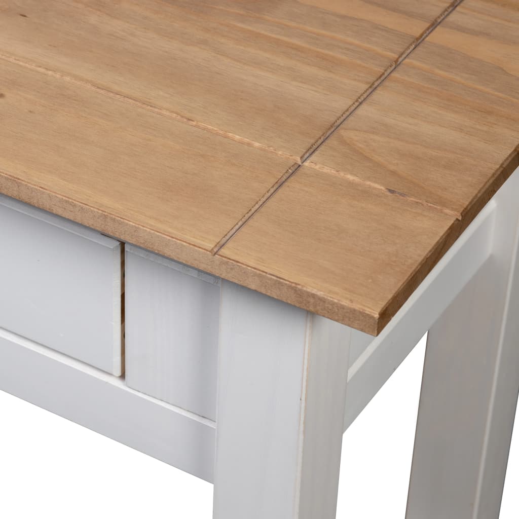 Avlastningsbord Konsollbord Vit 110x40x72 cm massiv furu panama