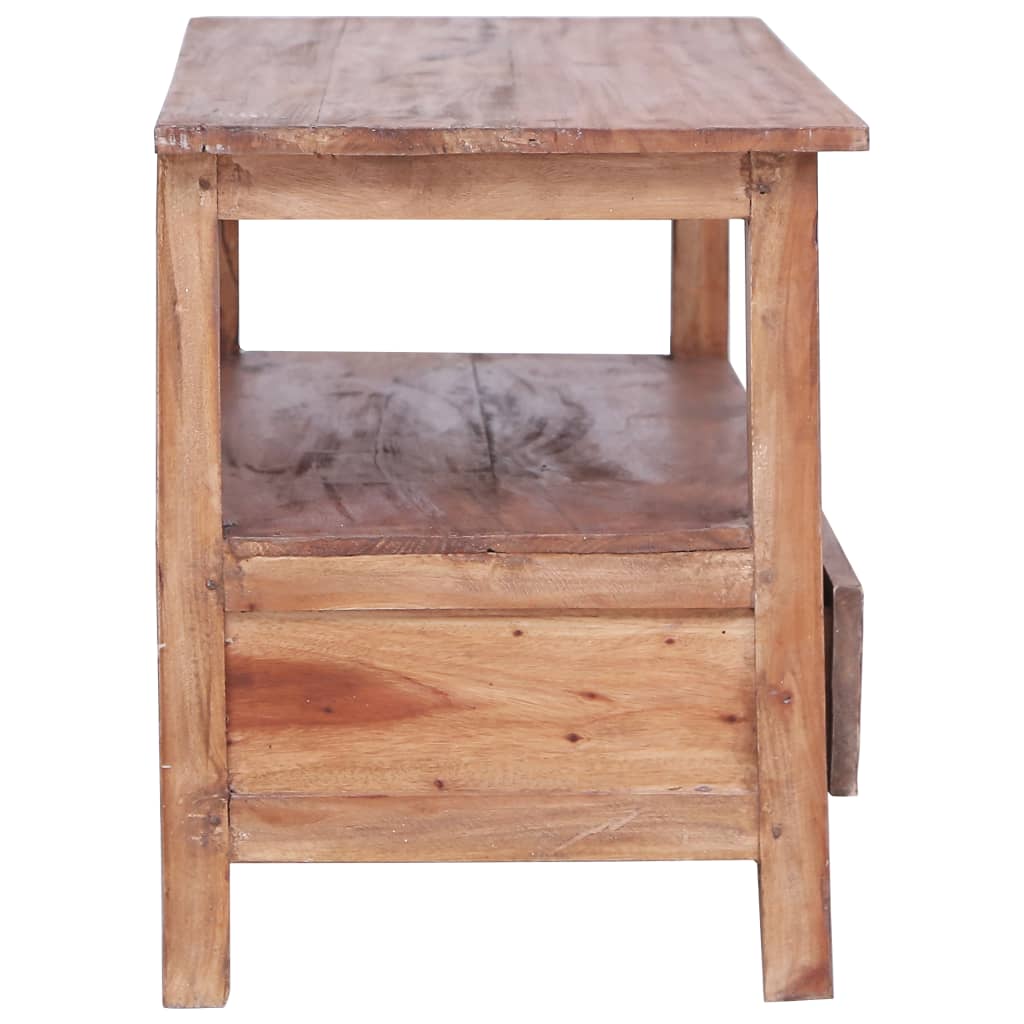 TV-bänk 90x40x50 cm massivt återvunnet trä