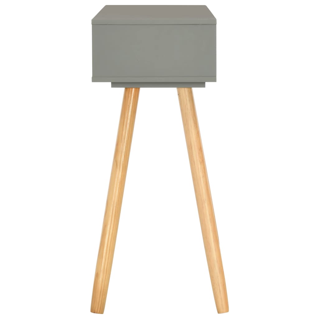 Avlastningsbord grå 80x30x72 cm massiv furu