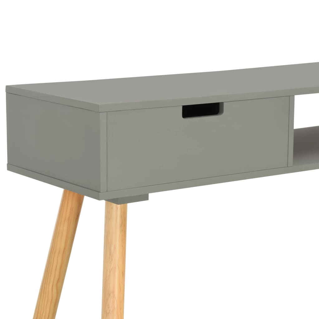 Avlastningsbord grå 80x30x72 cm massiv furu