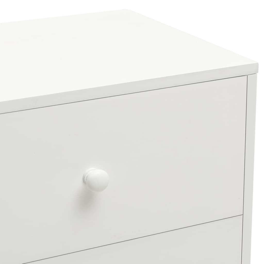 Sängbord 2 st vit 40x30x50 cm massiv furu