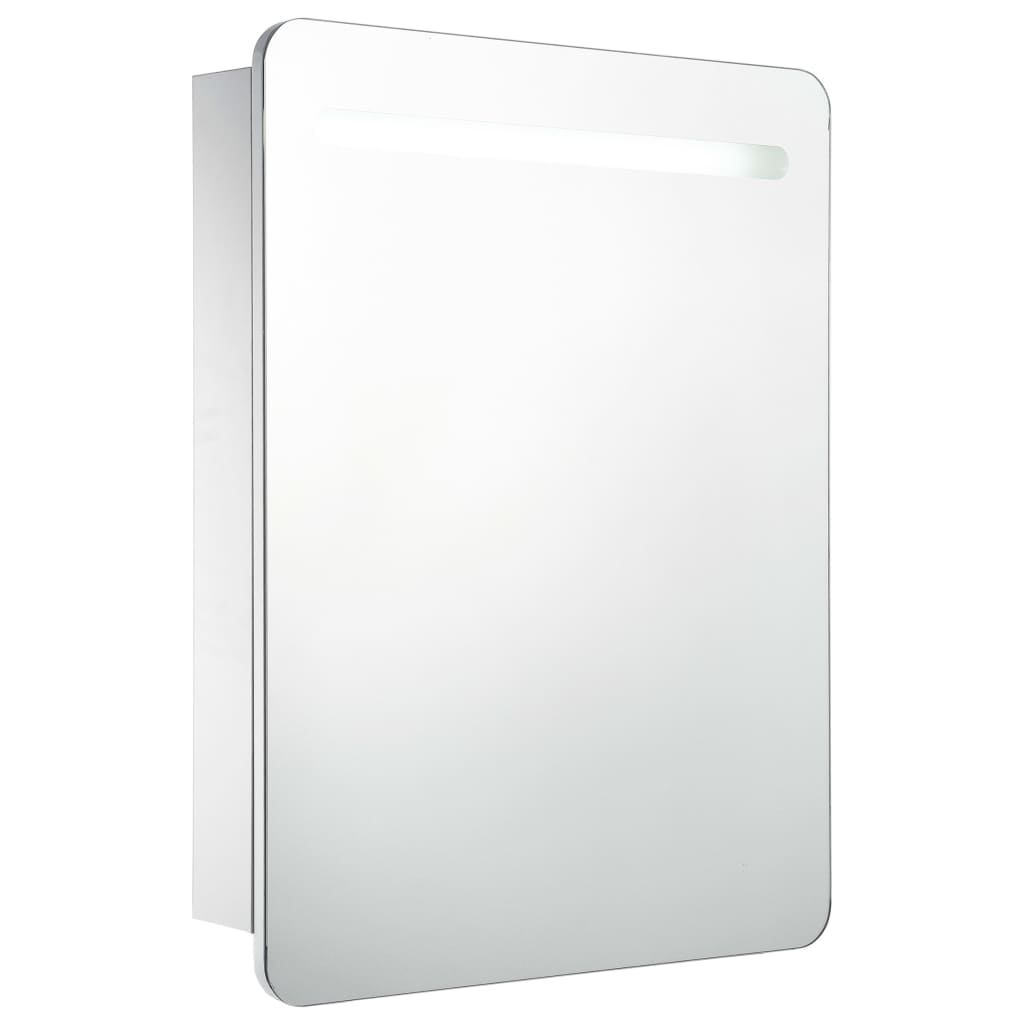 Badrumsspegel Spegelskåp LED 60x11x80 cm