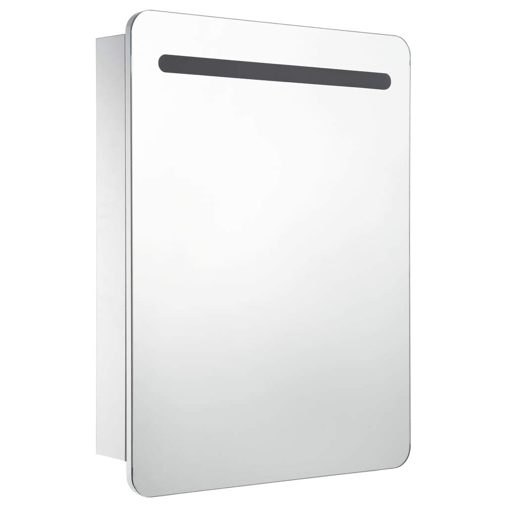 Badrumsspegel Spegelskåp LED 60x11x80 cm