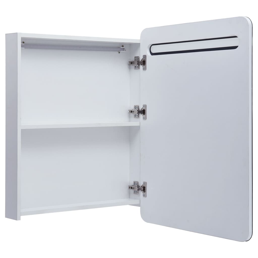 Badrumsspegel Spegelskåp LED 60x11x80 cm