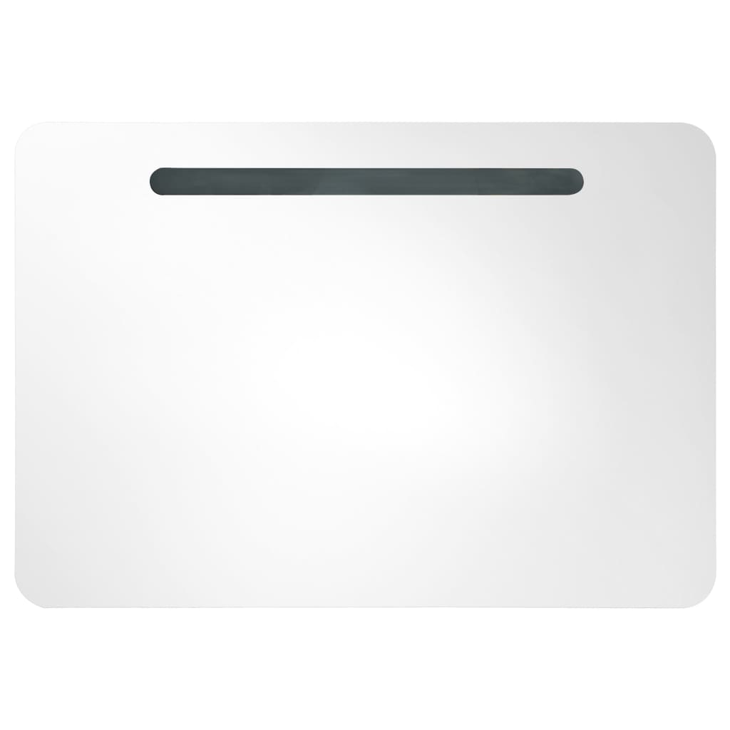 Badrumsspegel Spegelskåp LED 80x9,5x55 cm