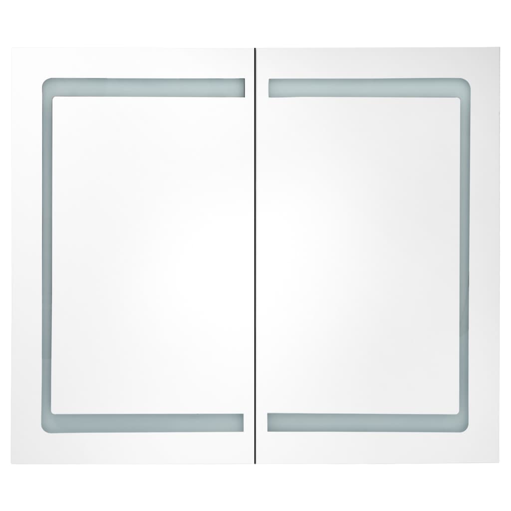 Badrumsspegel Spegelskåp LED 80x12,2x68 cm