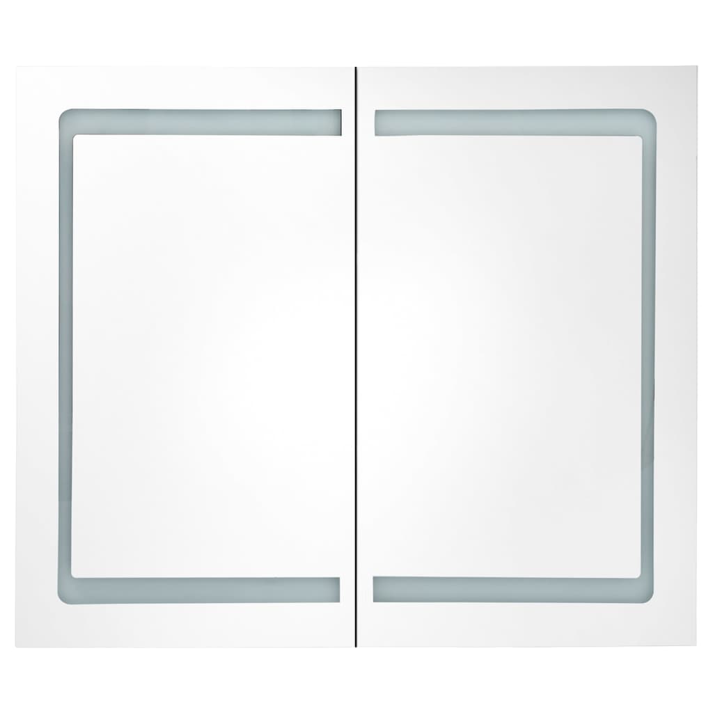 Badrumsspegel Spegelskåp LED 80x12,2x68 cm
