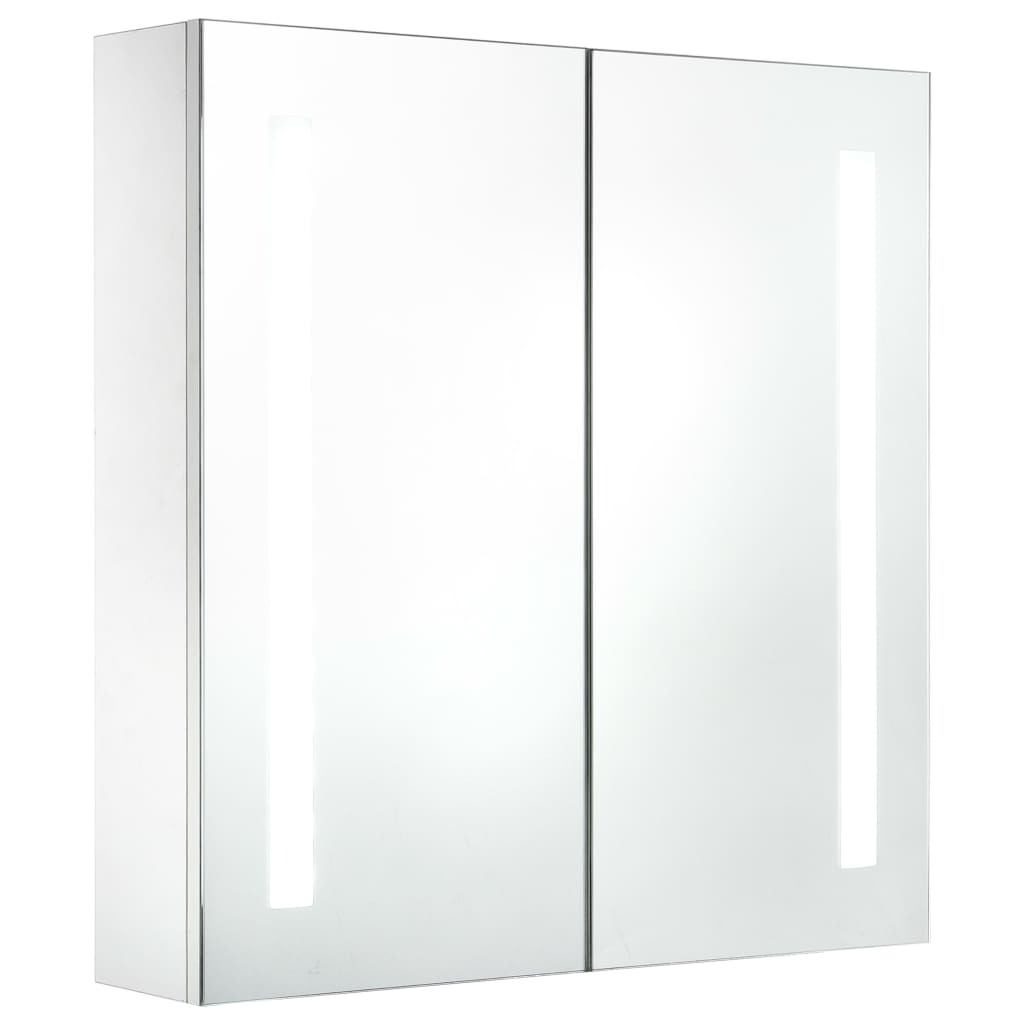 Badrumsspegel Spegelskåp LED 60x14x62 cm