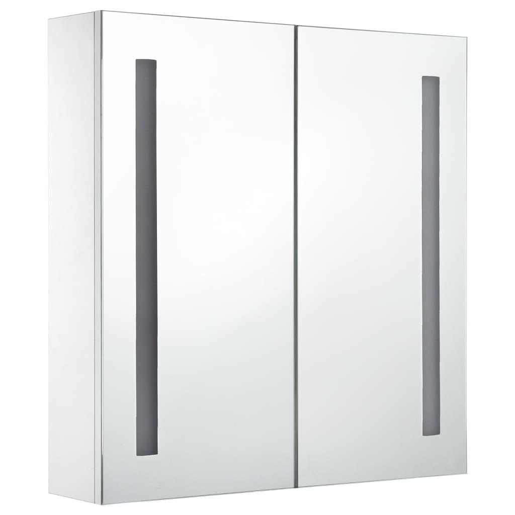 Badrumsspegel Spegelskåp LED 60x14x62 cm