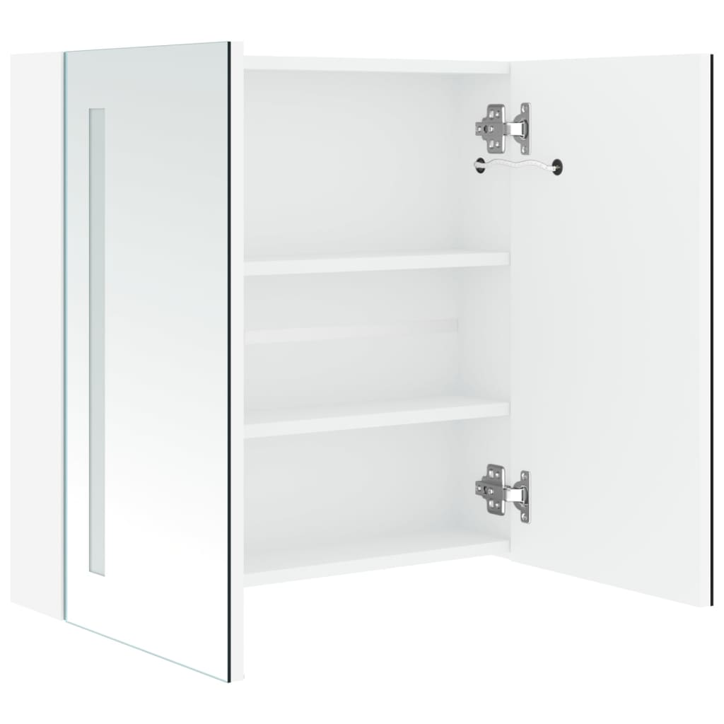 Badrumsspegel Spegelskåp LED 60x14x62 cm