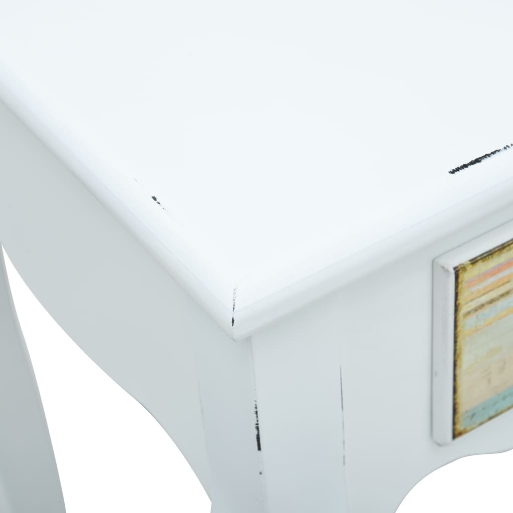 Avlastningsbord Konsollbord Vit 80x40x74 cm trä