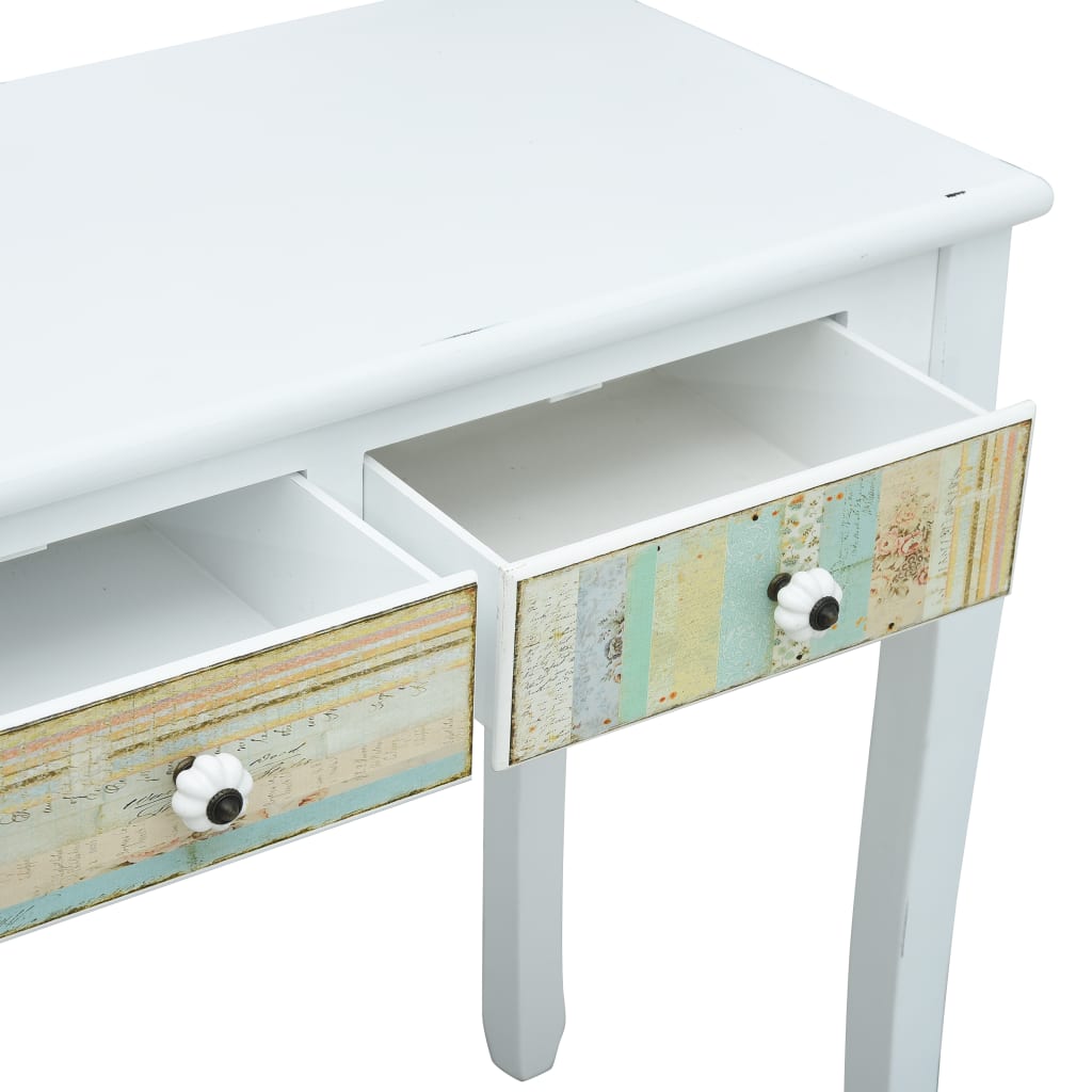 Avlastningsbord Konsollbord Vit 80x40x74 cm trä
