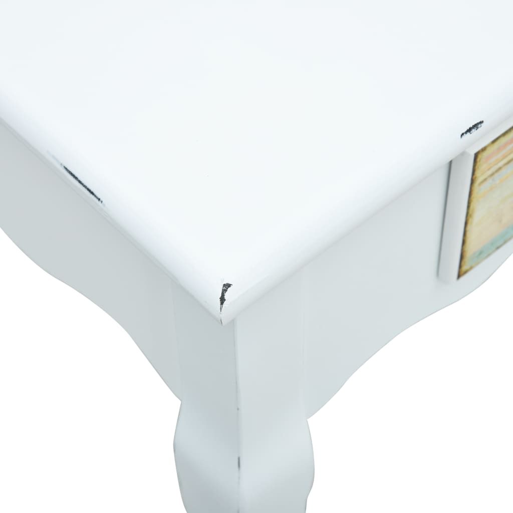 Avlastningsbord Konsollbord Vit 120x40x74,5 cm trä
